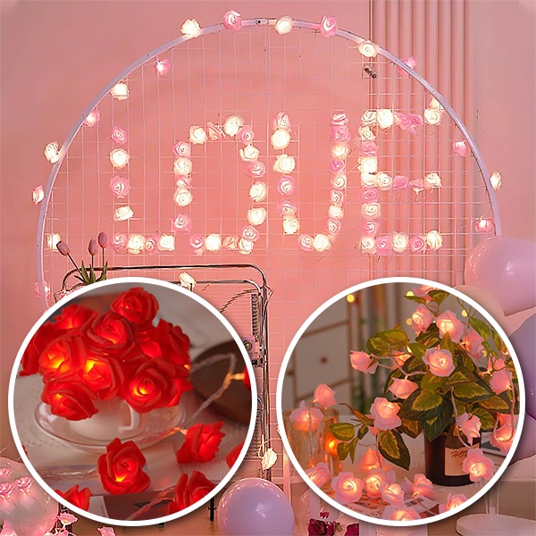 Stringhe di rose a LED (2 m) | LUMEROSE