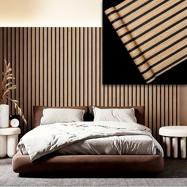 Elegante adesivo murale effetto legno | LINEWALL