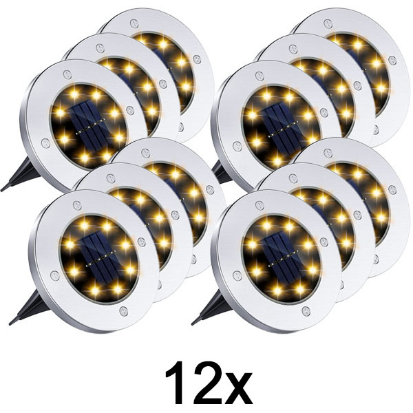 4x Luci solari da pavimento per esterni (3 pezzi) | LUMIGARD