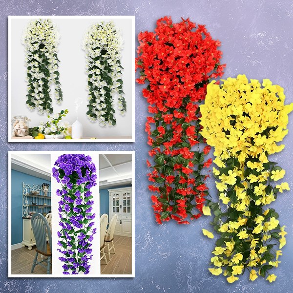 Bouquet di fiori artificiali pendenti, realistici | HANGROSE