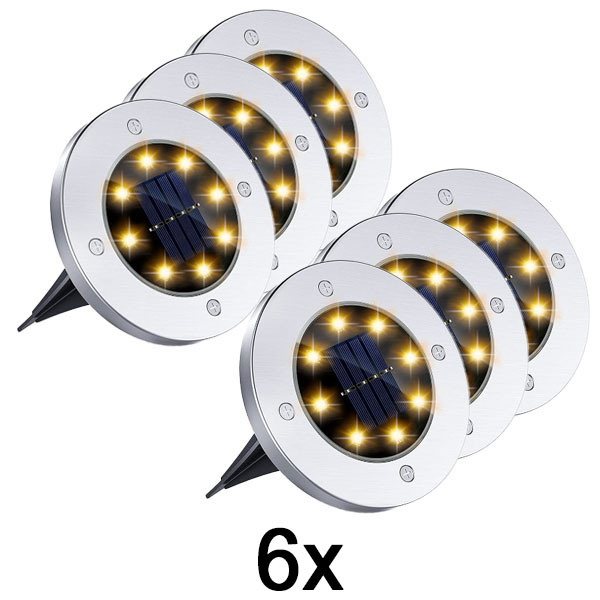 2x Luci solari da pavimento per esterni (3 pezzi) | LUMIGARD