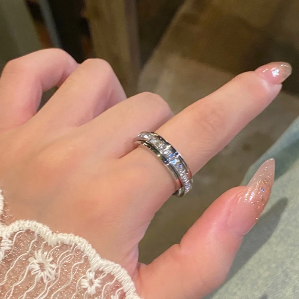 Anello Rotante Antistress in Zirconia - Set di 3 Colori | LUXRINGS
