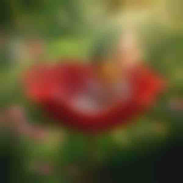 Decorazione da giardino vivace a forma di fiore con abbeveratoio per uccelli | METALLEAF